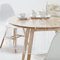 Transparent Polka Dot PVC Tablecloth