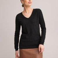 Cashmere V-Neck Jumper in Fine Knit