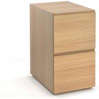 Working Oak Veneer Chest of 2 Drawers