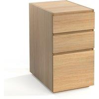 Working Oak Veneer 3-Drawer Unit