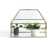 Uyova Mini Greenhouse in Glass & Brass