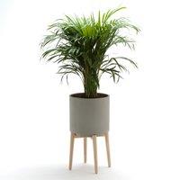 Florian Plant Pot on Wooden Feet, H58.5cm