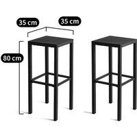 Set of 2 Choe Perforated Metal Bar Stools