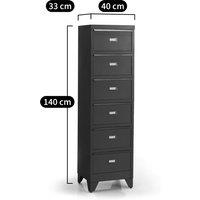 Hiba Metal Drawer Unit with Labels
