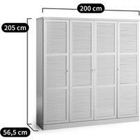 Mayor 4-Door Solid Pine Wardrobe