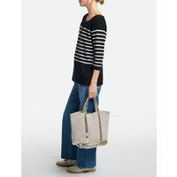 Linen Medium Tote Bag with Sequins