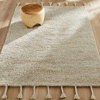 Nroli Hand Knotted Fringed Wool Rug