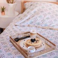 Salernes Tile Print 100% Cotton Pillowcase