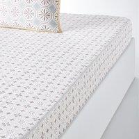 Salernes Tile Print 100% Cotton Fitted Sheet