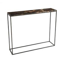 Ambrette L90cm Amber Marble & Metal Console Table