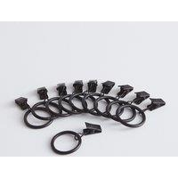 Set of 10 Onega Metal Curtain Rings (Diameter 3.6cm)