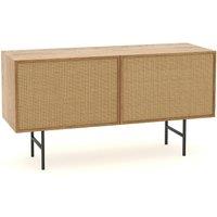 Pletenice Oak Veneer & Rattan Buffet Sideboard