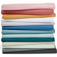 Scenario Plain 100% Organic Cotton Percale 200 Thread Count Fitted Sheet