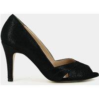 Acide Metallic Leather Heels with Peep Toe