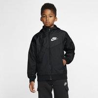 Straight Fit Zipped Jacket with Logo Print and Hood