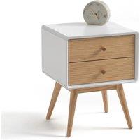 Jimi Pine Bedside Table with 2 Drawers