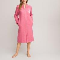 Embroidered Zip-Through Bathrobe