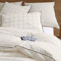 Basile Checked 100% Washed Cotton Duvet Cover