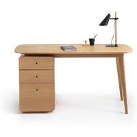 Biface 3-Drawer Oak Veneer Desk