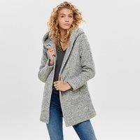 Wool Mix Boucl Coat with Hood