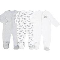 Pack of 3 Dream Sleepsuits in Cotton