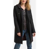 Wool Mix Coat with Hooded Lining