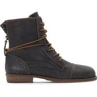 Criss-Cross Strap Ankle Boots with Laces