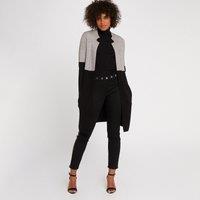 Longline Two-Tone Cardigan