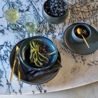Set of 4 Akira Enamelled Stoneware Flat Plates