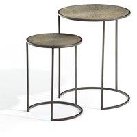 Set of 2 dric Nesting Side Tables in Brass