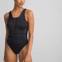 Tulle Panel Swimsuit