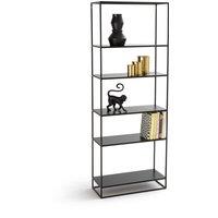 Hiba 6-Shelf Metal Bookcase