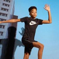 Logo Print Cotton T-Shirt with Short Sleeves, 6-16 Years