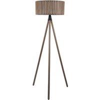 154cm Soft Grey Wooden Tripod Floor Lamp