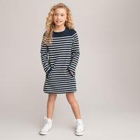 Breton Striped Fleece Dress in Cotton Mix