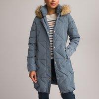 Long Padded Winter Jacket with Hood
