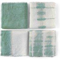 Set of 4 Sunrise Tie-Dye 100% Linen Napkins