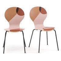 Set of 2 Bonna Printed Stackable Chairs