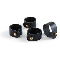 Skorza Buffalo Leather Napkin Rings, Set of 4