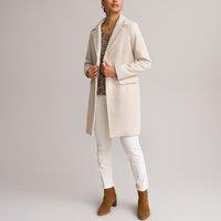 Wool/Cashmere Mix Single-Breasted Coat with Pockets