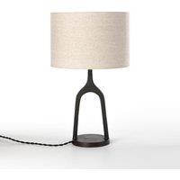 Jakom Linen and Cast Metal Table Lamp