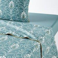 Poetic Cottage Floral 100% Cotton Percale 200 Thread Count Flat Sheet