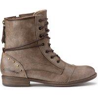 Faux Leather Lace-Up Ankle Boots