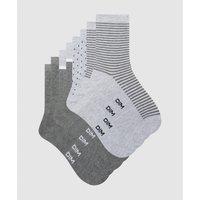 Pack of 4 Pairs of Detailed Crew Socks