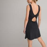 Cotton Sleeveless Dress with Tie-Back