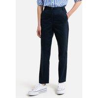 Cotton Satin Straight Chinos, Length 26.5"