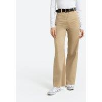 Cotton Wide Leg Trousers, Length 30.5"