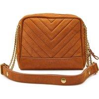 Rio Suede Quilted Mini Camera Bag with Gold Chain Crossbody/Shoulder Strap