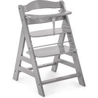Alpha + Wooden Highchair - Grey