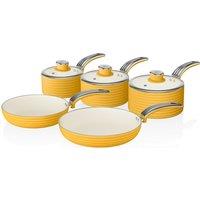 5-Piece Retro Pan Set in Cream